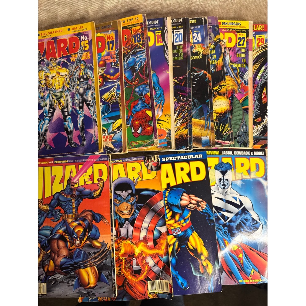 Wizard The Guide To Comics Magazine Lot 1990s Issues Wolverine Venom Batman